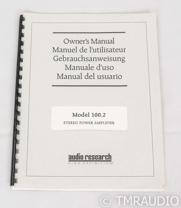 Audio Research Model 100.2 Stereo Power Amplifier