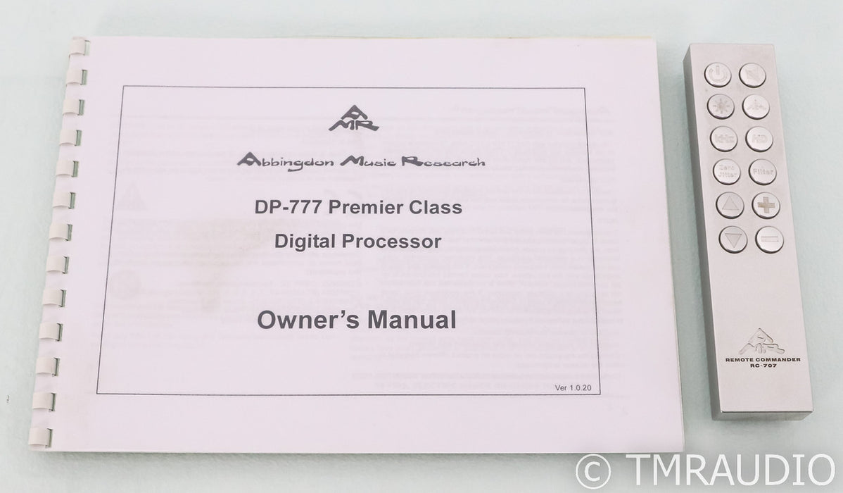 Abbingdon Music Research DP-777 Tube DAC; DP777; D/A Converter; USB; Remote
