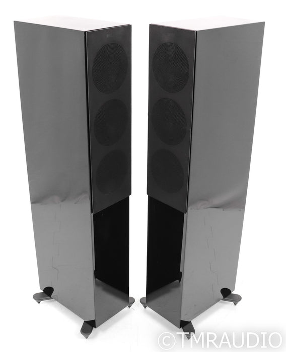 KEF R5 Floorstanding Speakers; R-5; Gloss Black Pair