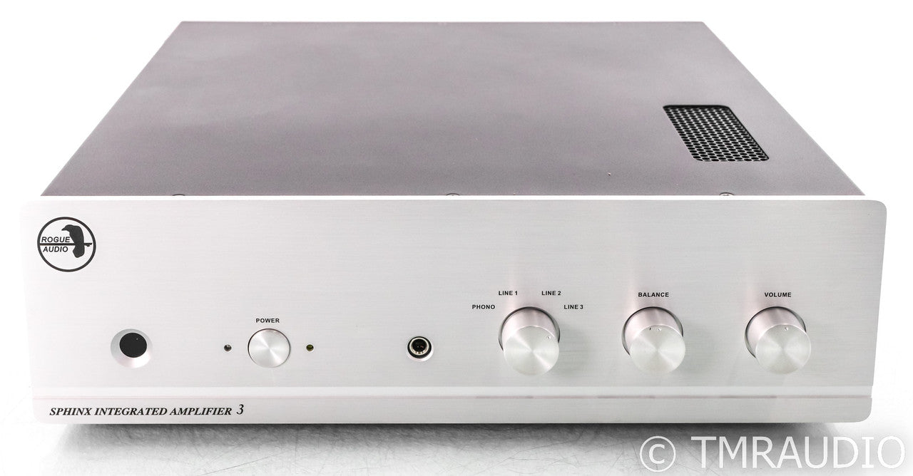 Rogue Audio Sphinx V3 Stereo Tube Hybrid Integrated Amplifier; Silver; Remote; MM / MC Phono