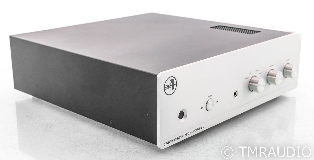 Rogue Audio Sphinx V3 Stereo Tube Hybrid Integrated Amplifier; Silver; Remote; MM / MC Phono