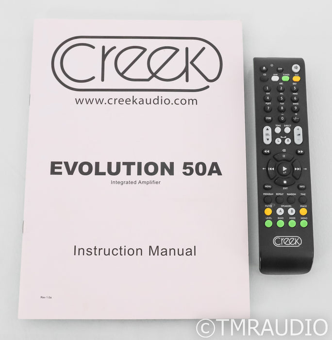 Creek Audio Evolution 50A Stereo Integrated Amplifier; Black; Remote; MM Phono
