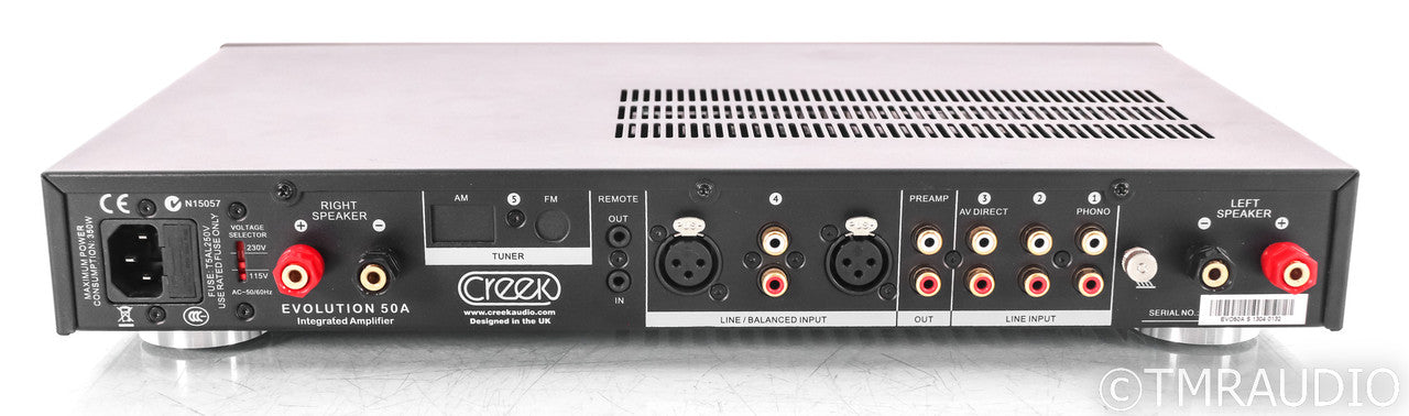 Creek Audio Evolution 50A Stereo Integrated Amplifier; Black; Remote; MM Phono