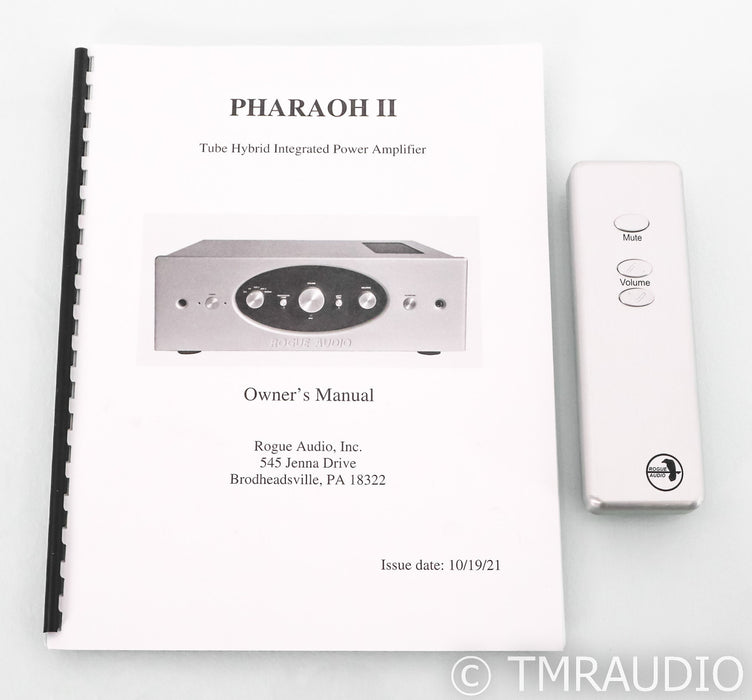 Rogue Audio Pharaoh II Stereo Tube Hybrid Integrated Amplifier; Remote; MM / MC Phono