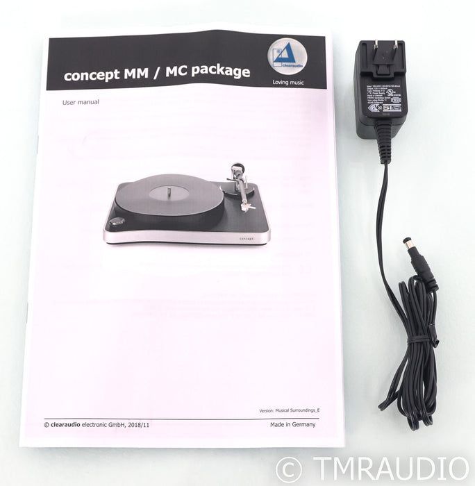 ClearAudio Concept Turntable; Satisfy Tonearm; Maestro v2 MM Cartridge; Wood