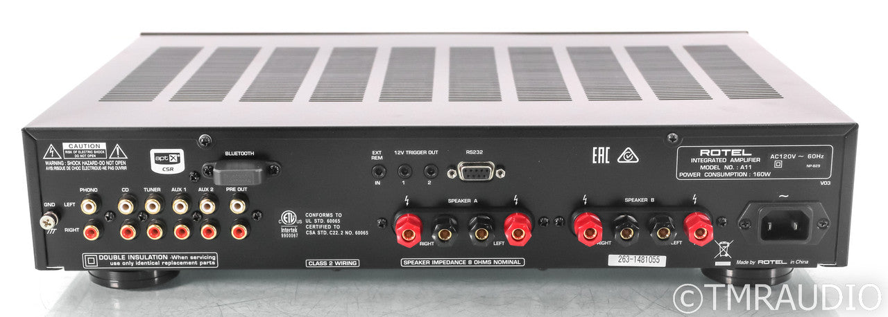 Rotel A11 Tribute Stereo Integrated Amplifier; Remote; MM (Open Box)