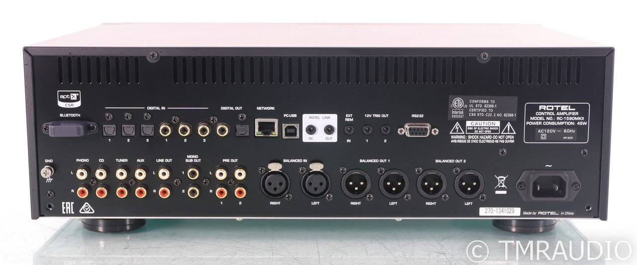 Rotel RC-1590 MkII Stereo Preamplifier; Black (Open Box)