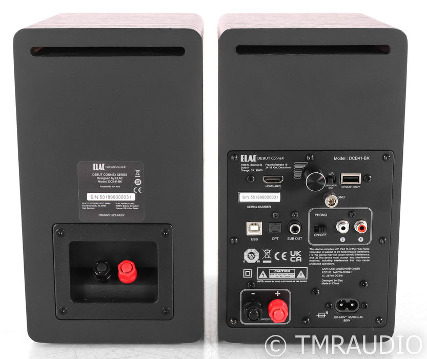 Elac Debut Connex Powered Bookshelf Speakers; USB; Black; Remote (Open Box)