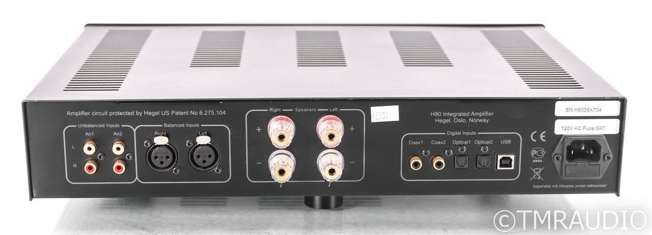 Hegel H80 Stereo Integrated Amplifier; H-80; DAC; USB; Remote