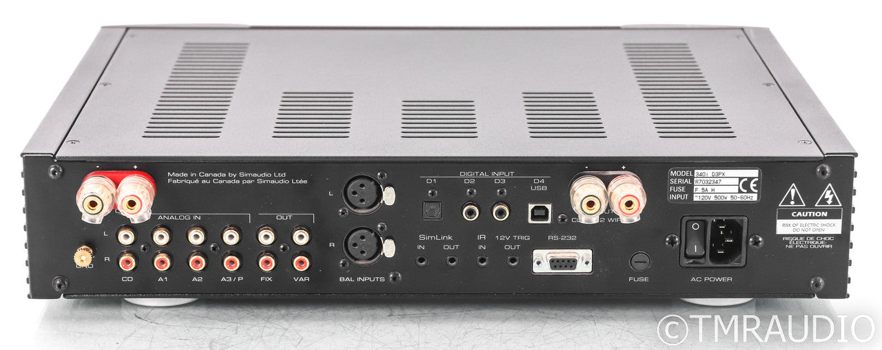 Simaudio Moon 340i D3PX Stere Integrated Amplifier; Black; Remote