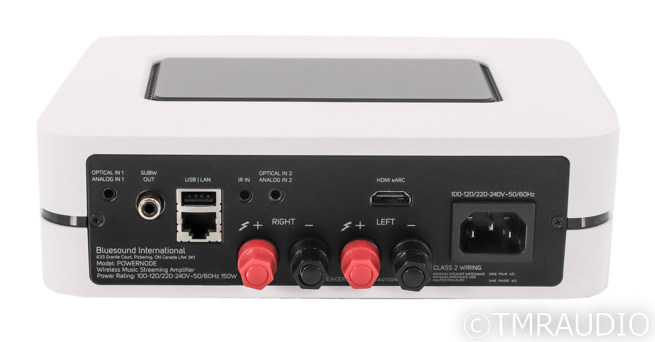 Bluesound POWERNODE Wireless Streaming Amplifier; White; Newest Model (Open Box)