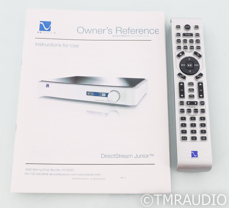 PS Audio PerfectWave DirectStream Jr. DAC; D/A Converter; Silver; Remote