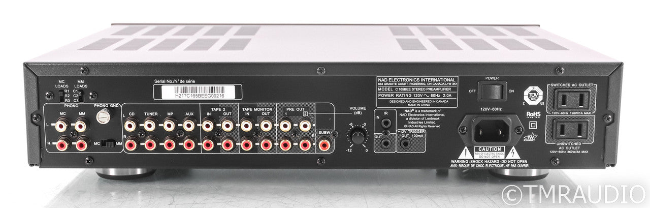 NAD C 165BEE Stereo Preamplifier; Remote; MM / MC Phono; C156BEE (Open Box)
