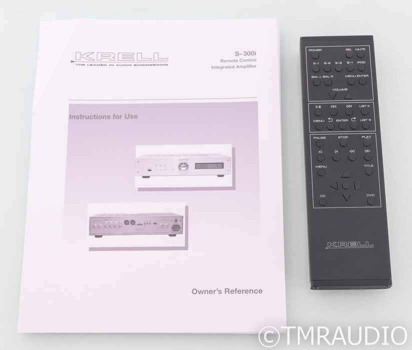Krell S-300i Stereo Integrated Amplifier; Silver; Remote
