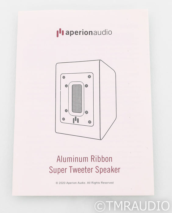 Aperion Audio MKII Aluminum Ribbon Super Tweeter; Planar Magnetic; Black Pair