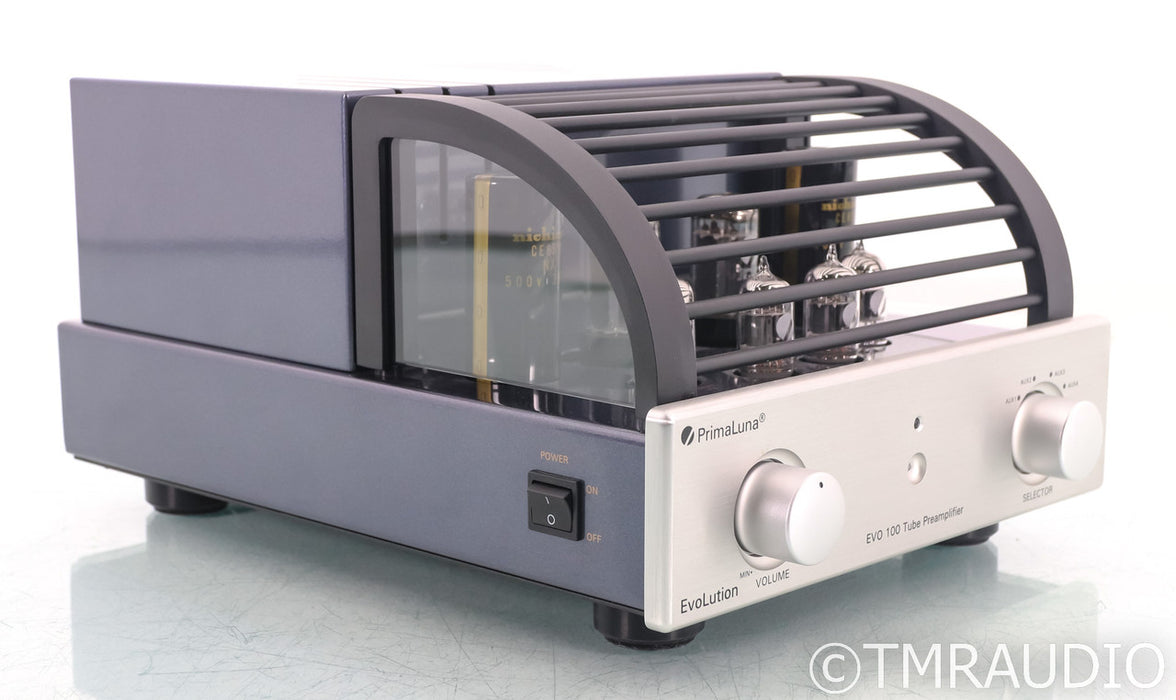 PrimaLuna EvoLution EVO 100 Stereo Tube Preamplifier; Silver (No Remote)