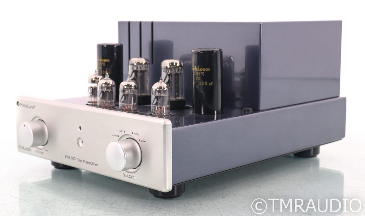 PrimaLuna EvoLution EVO 100 Stereo Tube Preamplifier; Silver (No Remote)