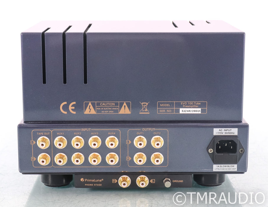 PrimaLuna EvoLution EVO 100 Stereo Tube Preamplifier; Silver (No Remote)