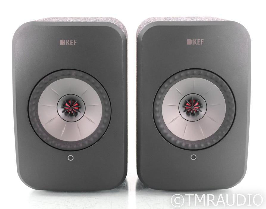 KEF LSX Wireless Powered Bookshelf Speakers; Black Pair; Bluetooth; Remote