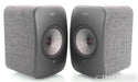 KEF LSX Wireless Powered Bookshelf Speakers; Black Pair; Bluetooth; Remote