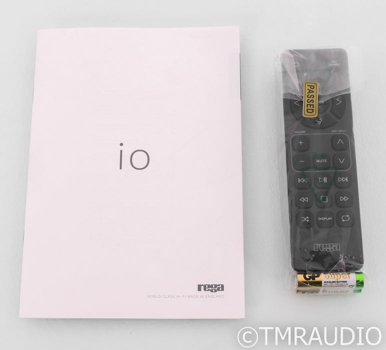 Rega io Stereo Integrated Amplifier; Remote; MM Phono; Black (Open Box)