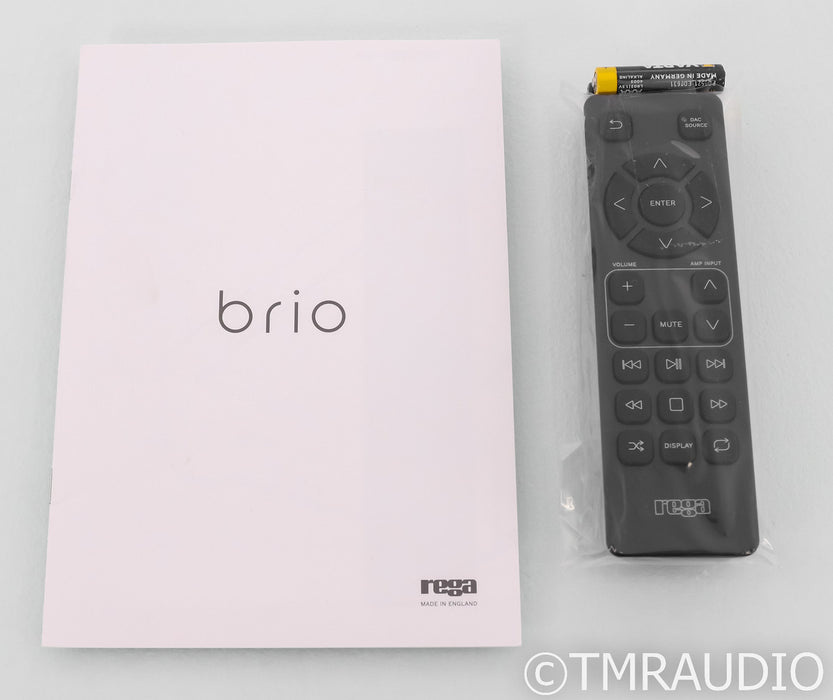 Rega Brio Stereo Integrated Amplifier; Remote; MM Phono; Black (Open Box)