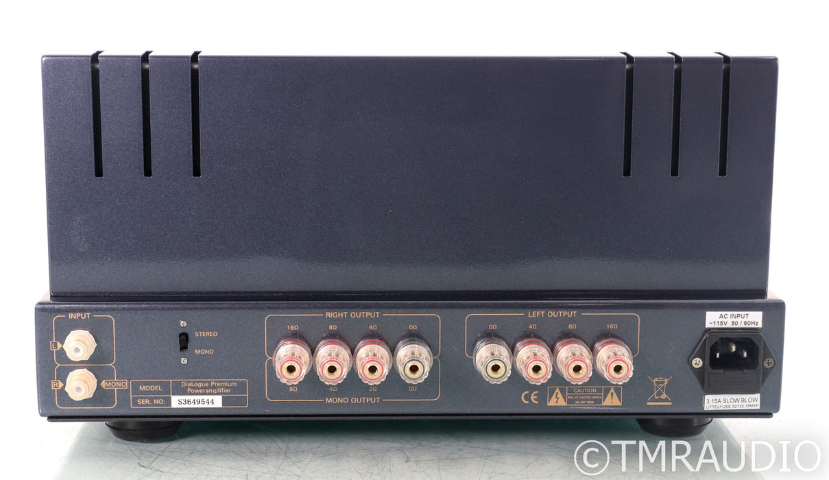 PrimaLuna DiaLogue Premium Stereo Tube Power Amplifier; Black; Remote