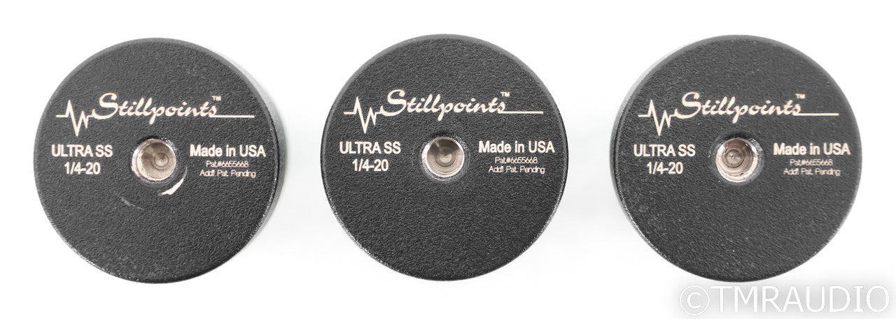 Stillpoints Ultra SS 1/4-20 Isolation Bases; Black; Set of 3