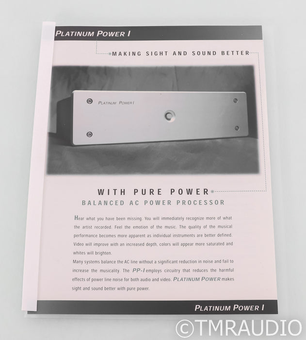 Platinum Power 1 AC Power Line Conditioner; PP-1; 20A