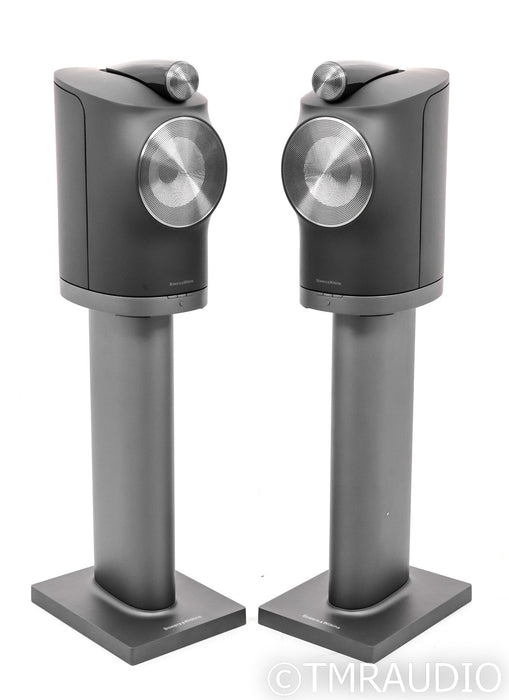 B&W Formation Duo Wireless Powered Bookshelf Speakers; Black Pair w/ Stands