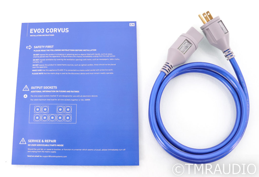 IsoTek Evo3 Corvus AC Power Distributor; Evo-3 (Unused)