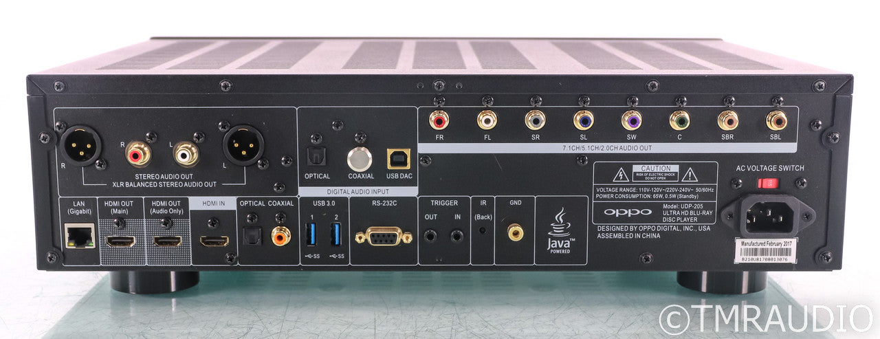 Oppo UDP-205 Universal 4K UHD Blu-Ray Player; UDP205; HDR; Remote