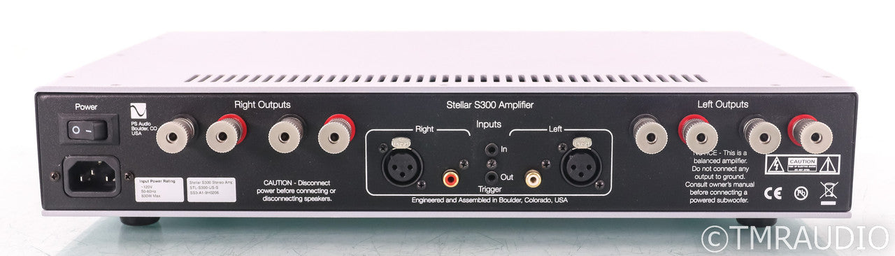 PS Audio Stellar S300 Stereo Power Amplifier; S-300; Black (Used)
