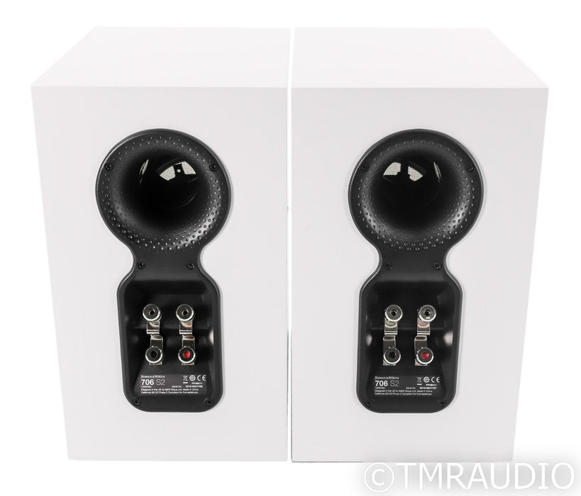 B&W 706 S2 Bookshelf Speakers; S-2; Satin White Pair