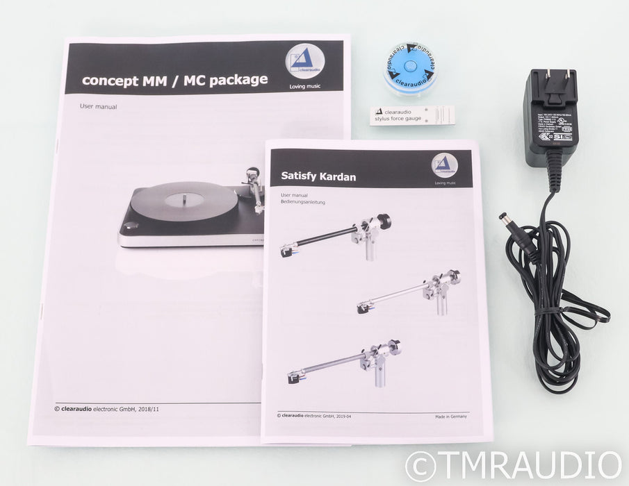 Clearaudio Concept Belt Drive Turntable; Satisfy Tonearm; Ortofon 2M Black Cart