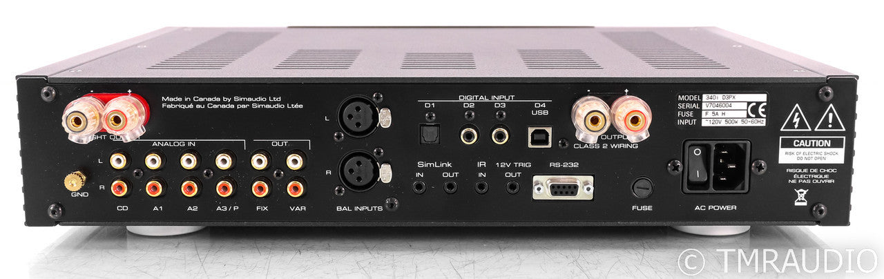 Simaudio Moon 340i D3PX Stereo Integrated Amplifier; Remote; DAC; MM Phono