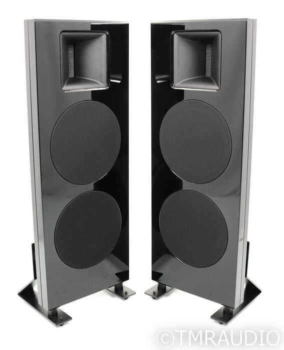 Spatial Audio X5 Premium Powered Open Baffle Speakers; Gloss Black Pair