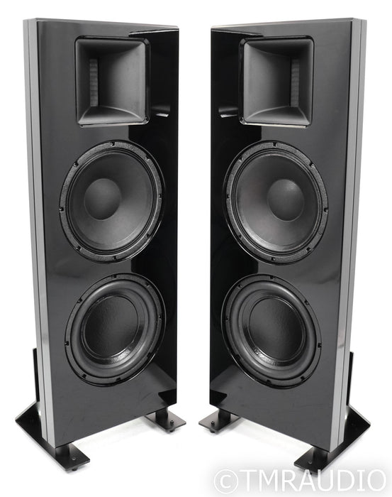 Spatial Audio X5 Premium Powered Open Baffle Speakers; Gloss Black Pair