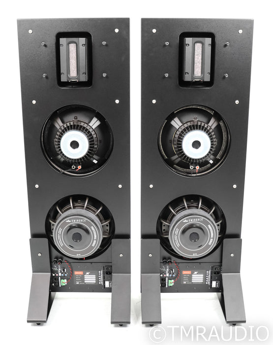 Spatial Audio X5 Premium Powered Open Baffle Speakers; Gloss Black Pair