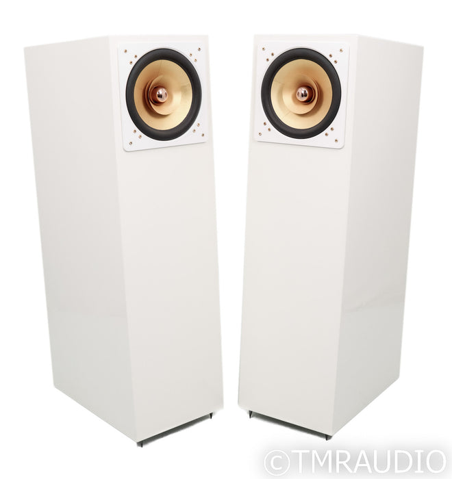 Cube Audio Nenuphar Floorstanding Speakers; Eggshell Pair