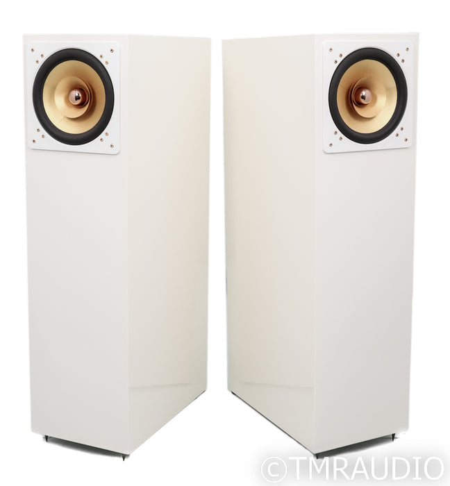 Cube Audio Nenuphar Floorstanding Speakers; Eggshell Pair