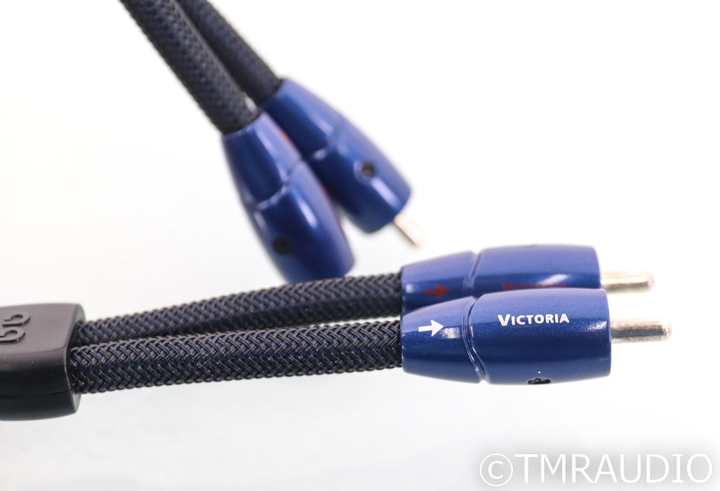 AudioQuest Victoria RCA Cables; 1m Pair Interconnects; 72v DBS