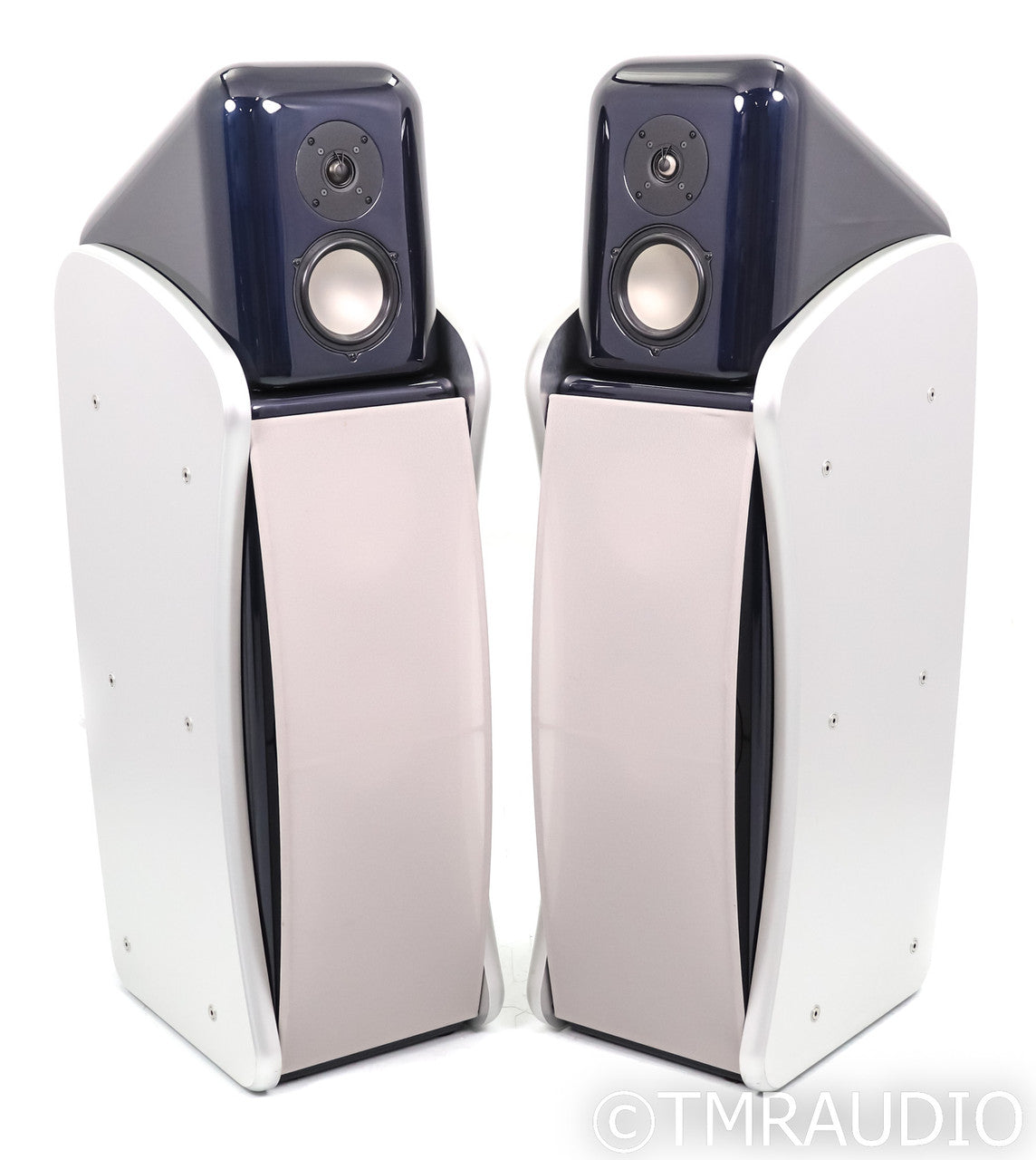 Revel Ultima Studio Floorstanding Speakers; Studio1; Silver & Blue Pai ...