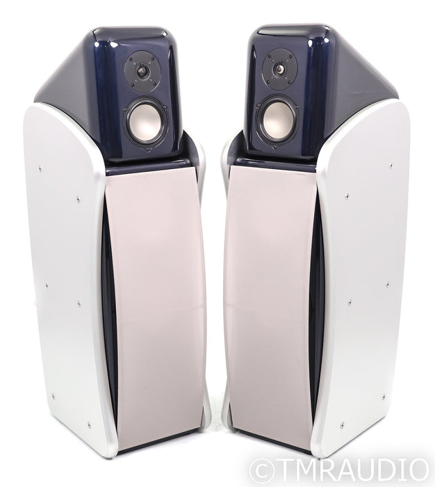 Revel Ultima Studio Floorstanding Speakers; Studio1; Silver & Blue Pair