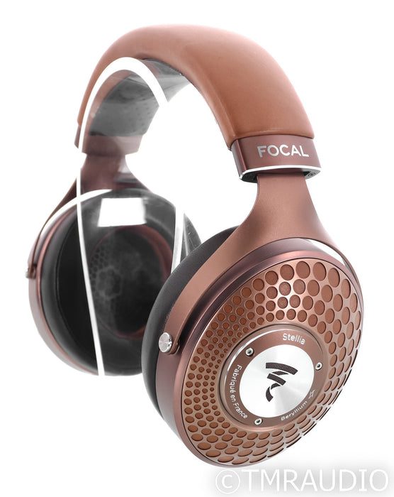 Focal Stellia Closed Back Headphones; Chocolate Leather