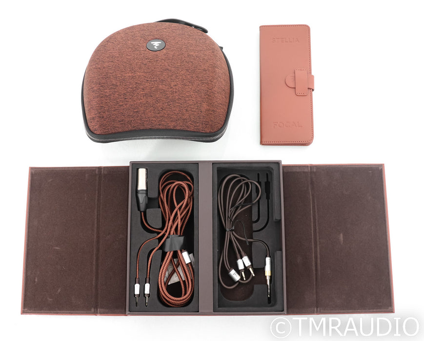Focal Stellia Closed Back Headphones; Chocolate Leather