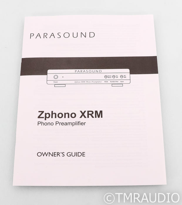 Parasound Zphono XRM MM / MC Phono Preamplifier; Black