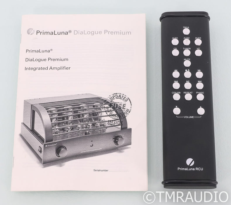 PrimaLuna DiaLogue Premium Stereo Tube Integrated Amplifier; Remote; Black