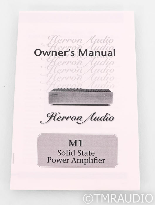 Herron Audio M1 Mono Power Amplifier; Silver Pair; M-1