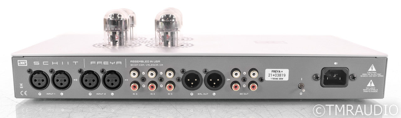 Schiit Freya+ Stereo Tube Hybrid Preamplifier; Plus; Remote; Silver